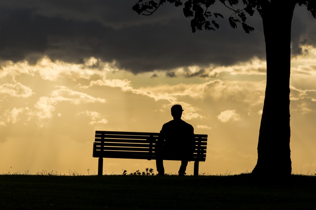 Silhouette of person representing depression