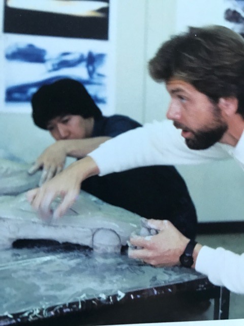 Dennis Campbell and Erwin Lou working on SC400 clay.
